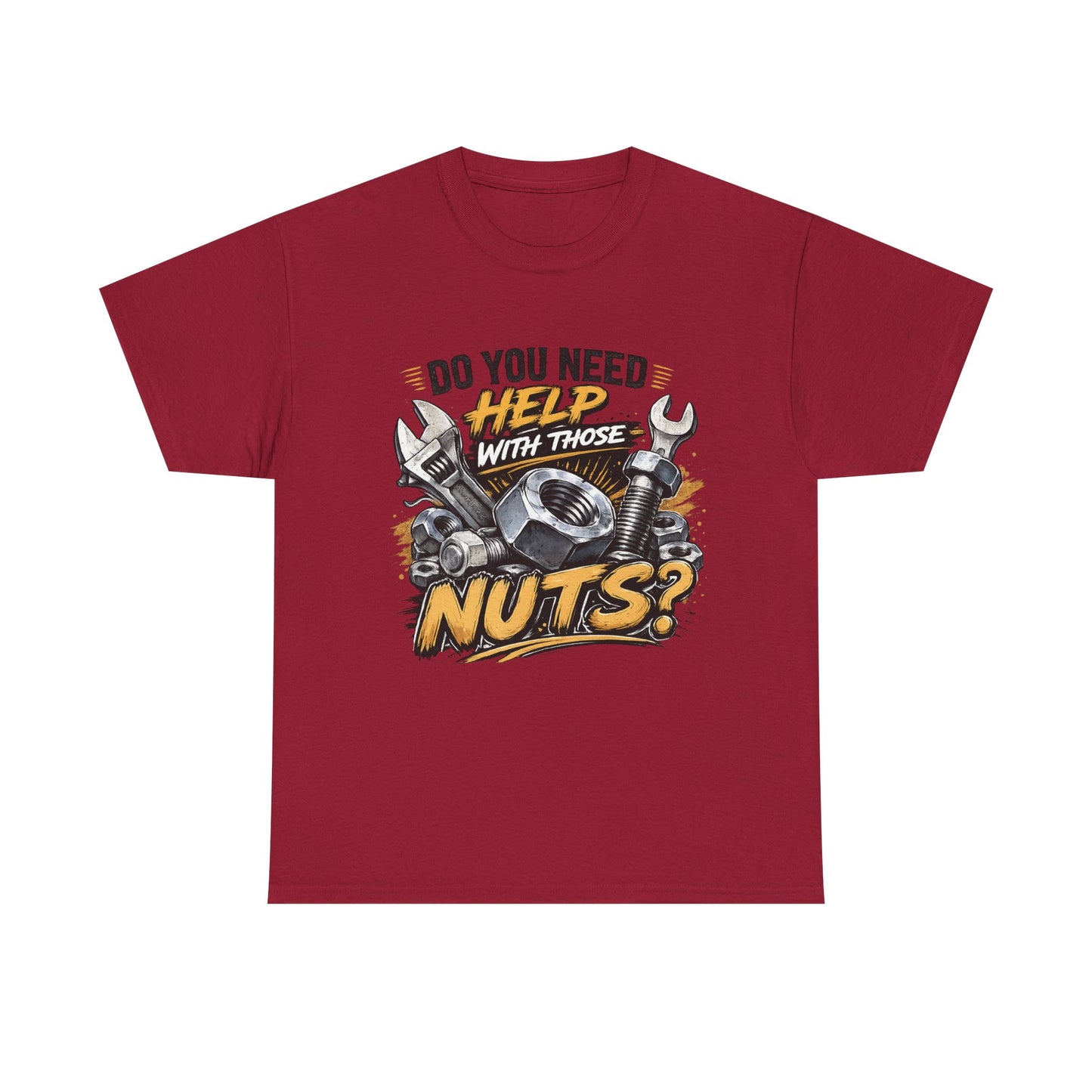 Do You Need Help With Those Nuts? Tee | Mechanic Tools Graphic T-Shirt