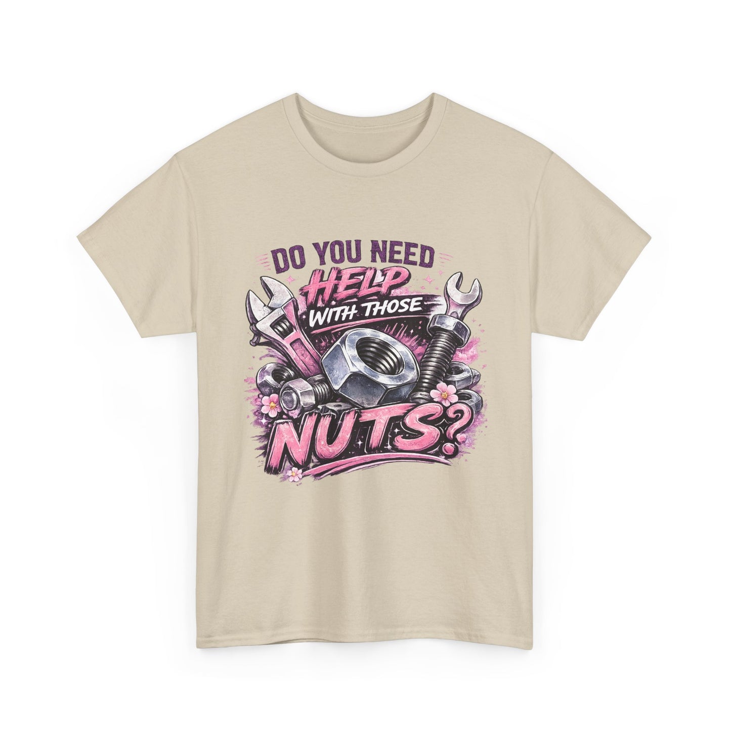 Do You Need Help With Those Nuts? Tee | Mechanic Wrench Vintage Tool Shirt