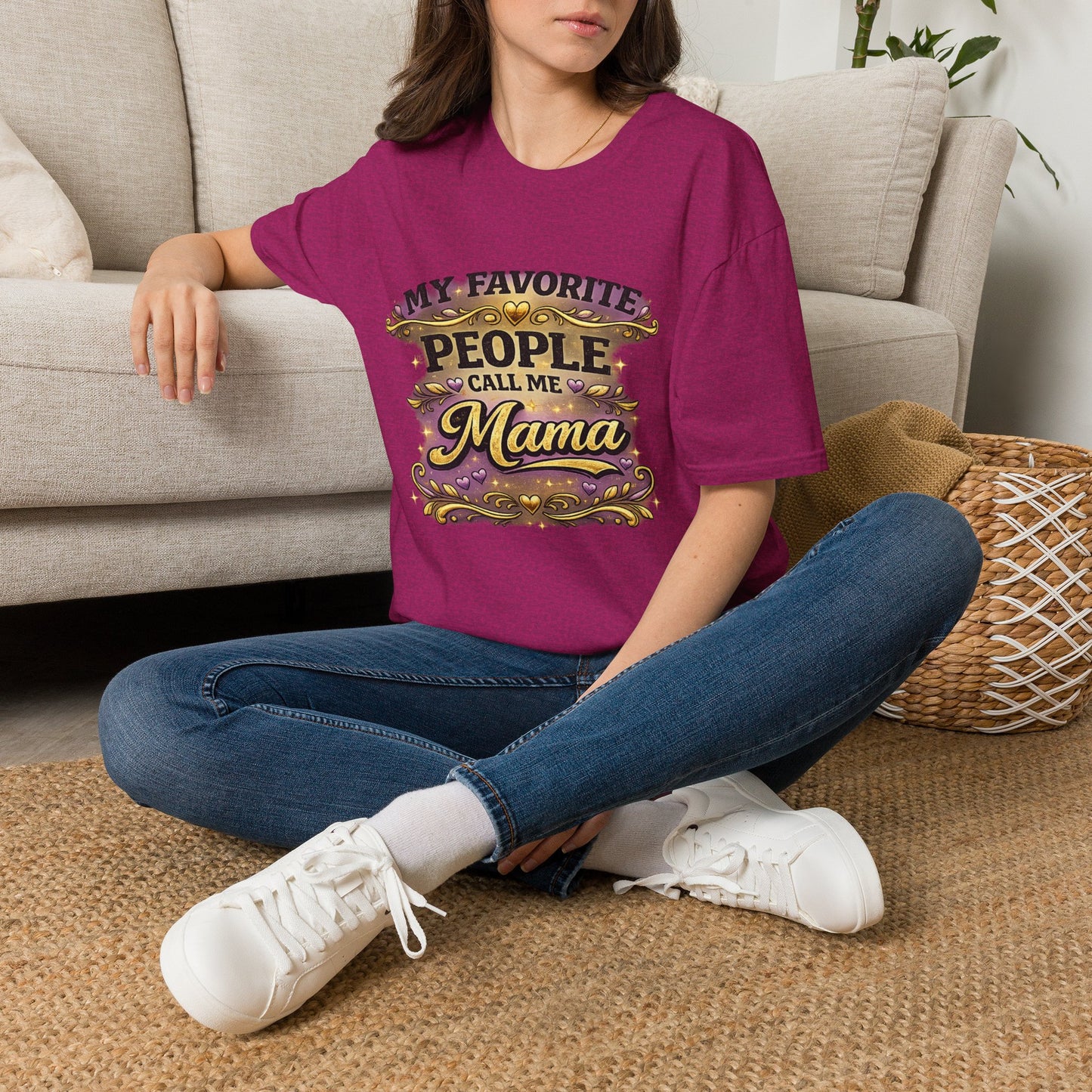 My Favorite People Call Me Mama T-Shirt | Mom Typography Tee