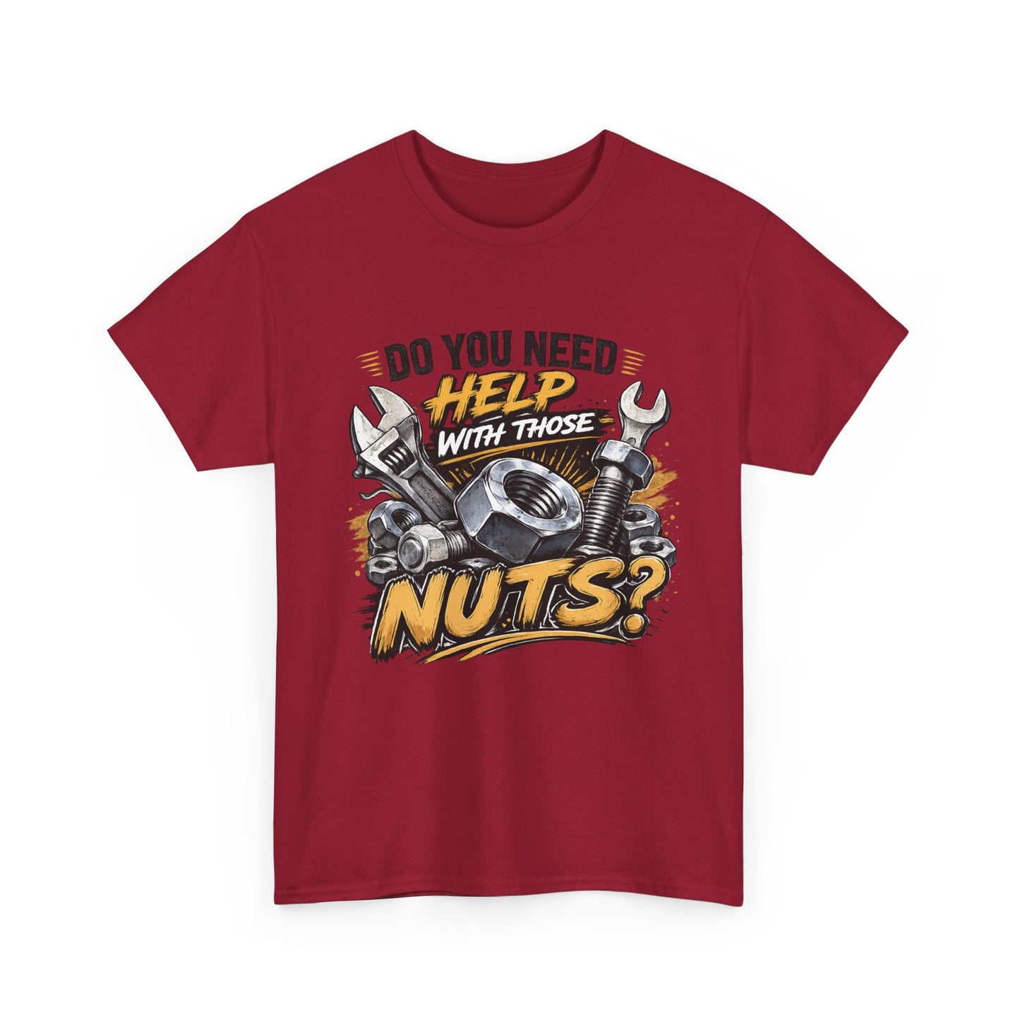 Do You Need Help With Those Nuts? Tee | Mechanic Tools Graphic T-Shirt