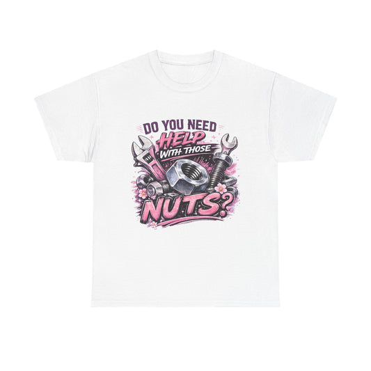 Do You Need Help With Those Nuts? Tee | Mechanic Wrench Vintage Tool Shirt