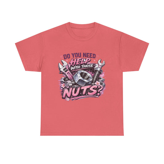 Do You Need Help With Those Nuts? Tee | Mechanic Wrench Vintage Tool Shirt