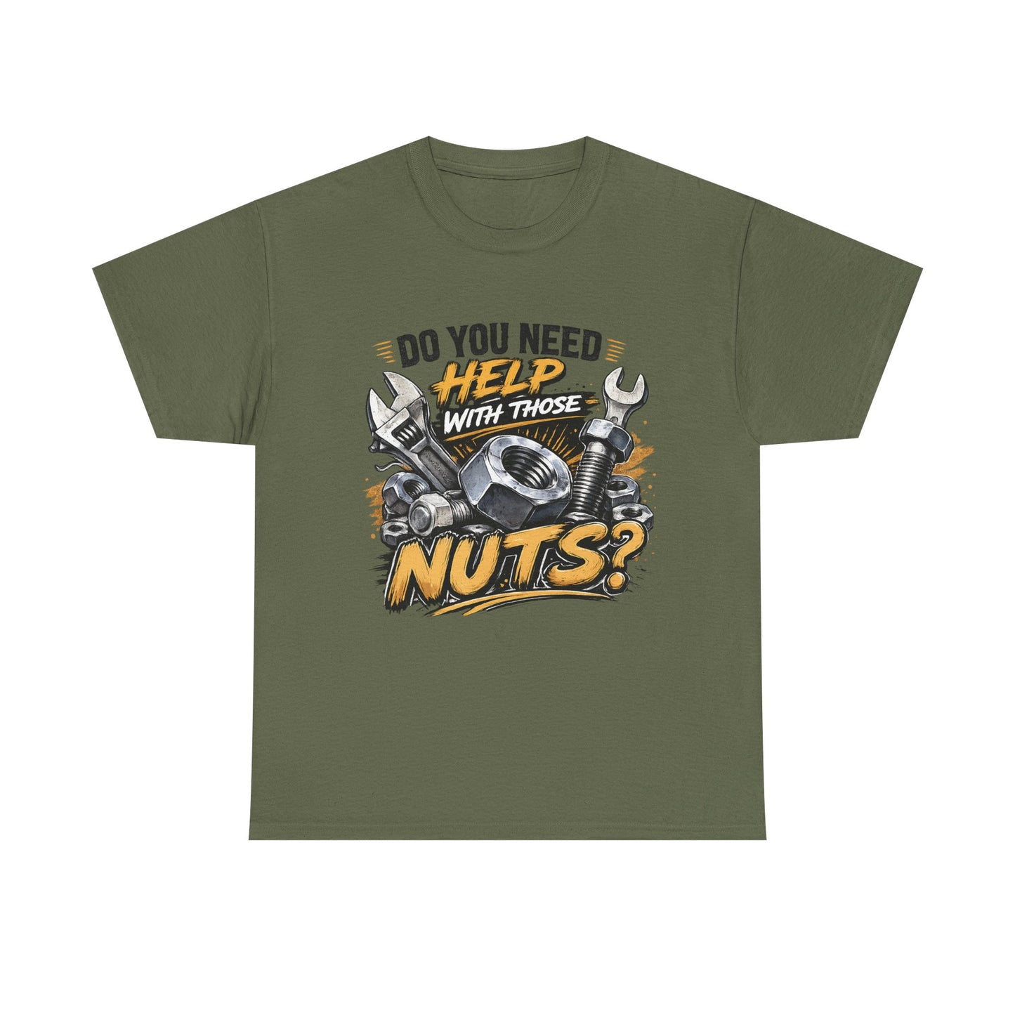 Do You Need Help With Those Nuts? Tee | Mechanic Tools Graphic T-Shirt