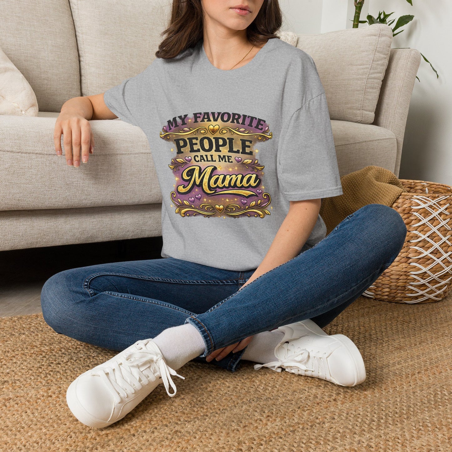 My Favorite People Call Me Mama T-Shirt | Mom Typography Tee