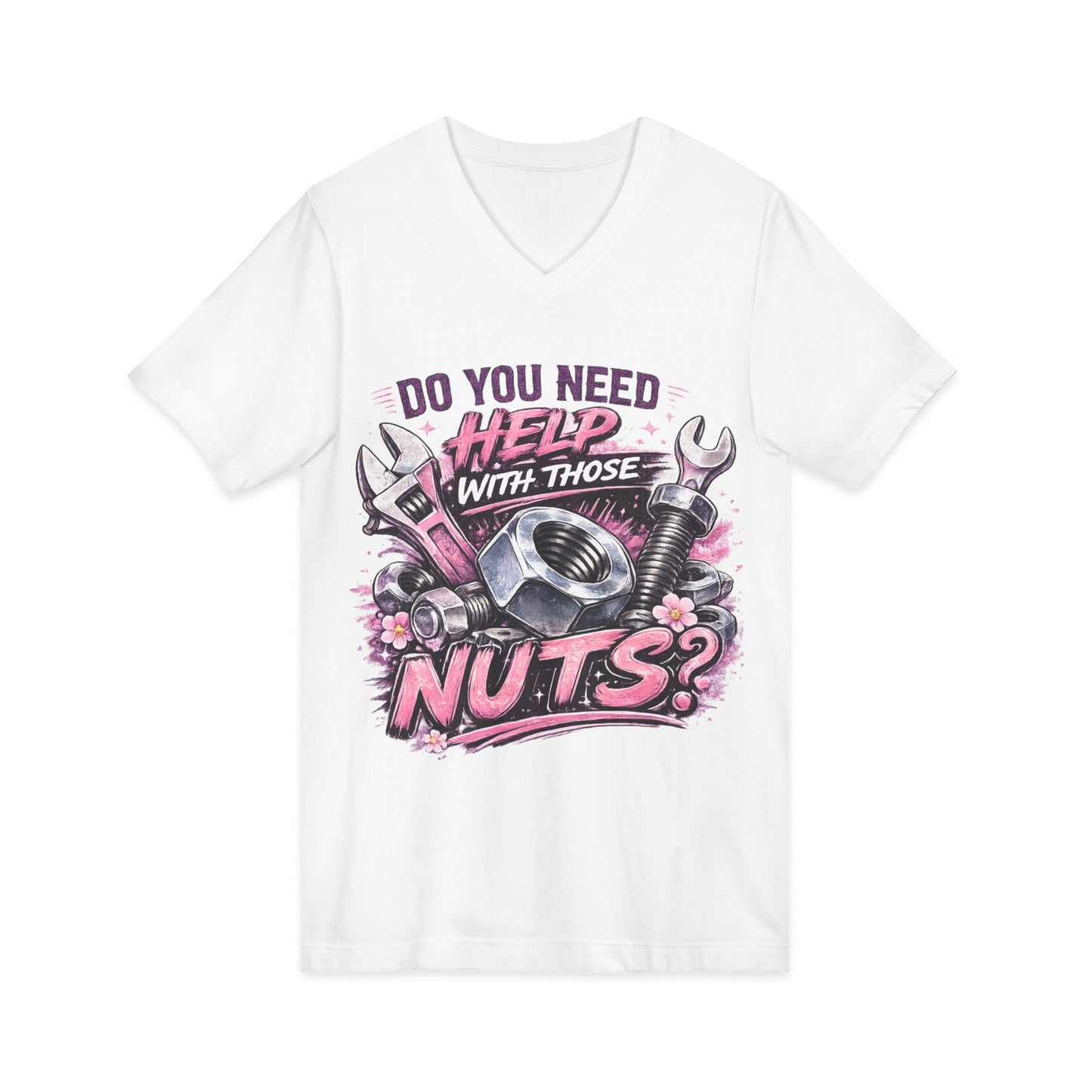 Do You Need Help With Those Nuts Tee | Mechanic Wrench Bolt Garage Shirt