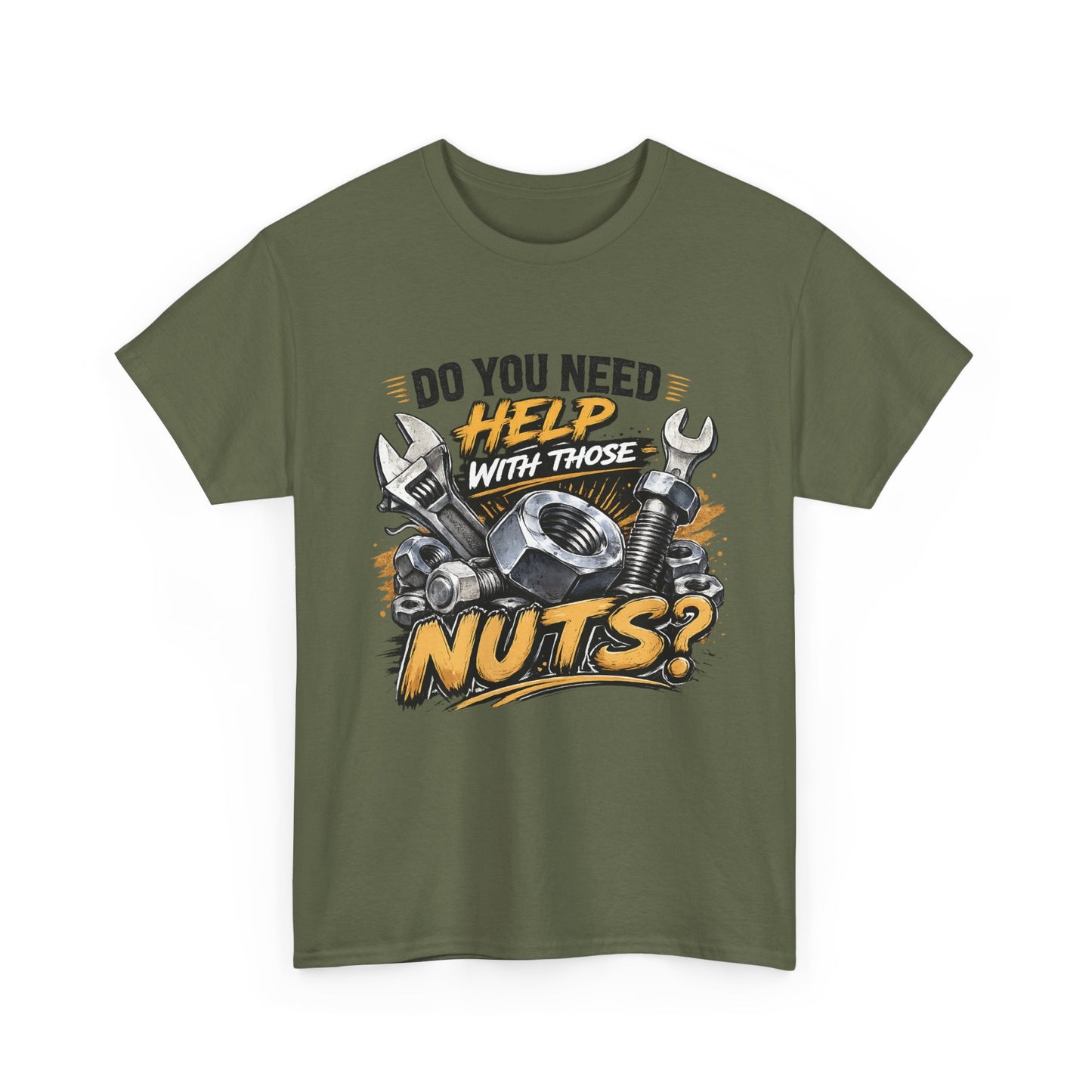 Do You Need Help With Those Nuts? Tee | Mechanic Tools Graphic T-Shirt