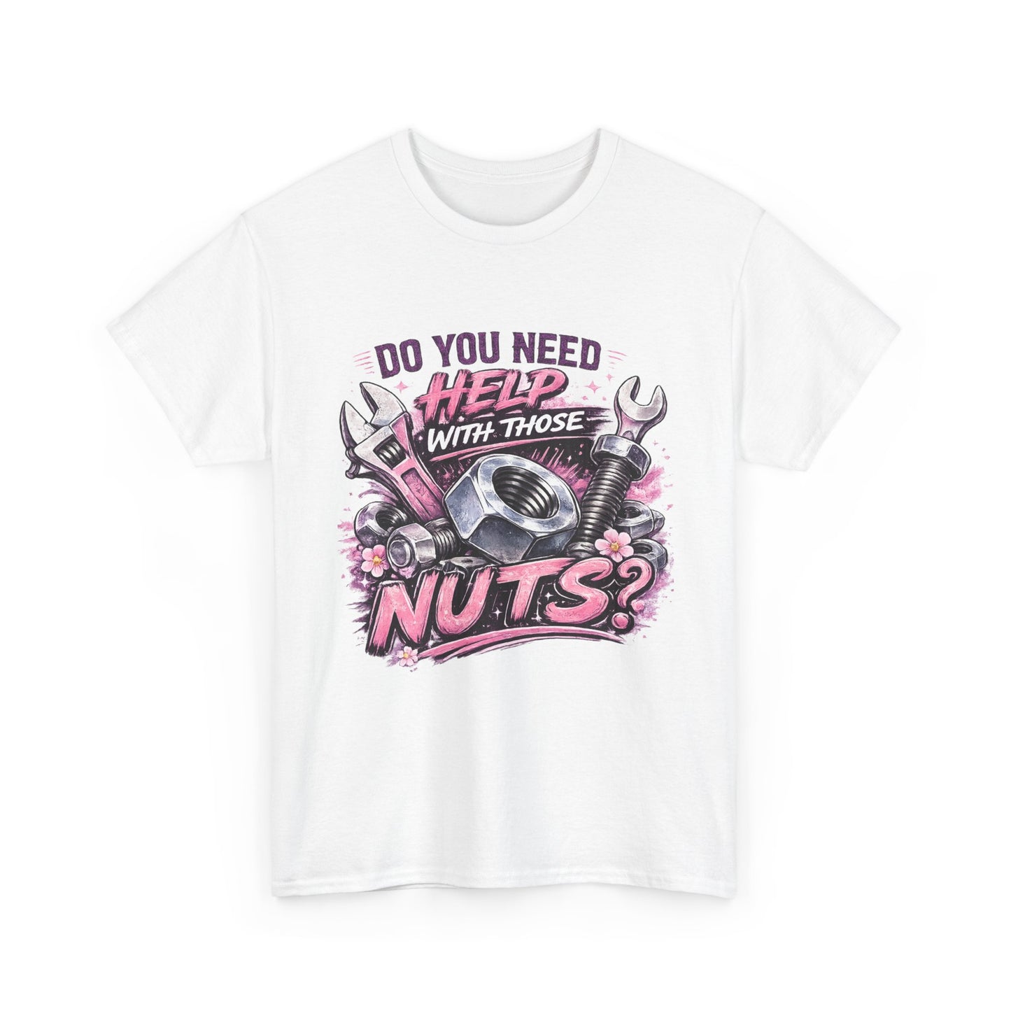 Do You Need Help With Those Nuts? Tee | Mechanic Wrench Vintage Tool Shirt